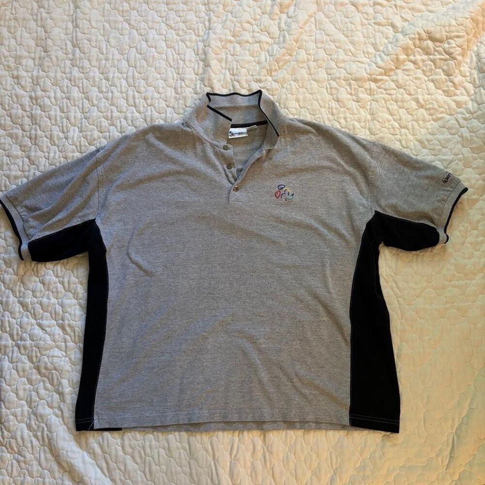 VTG 90s Walt Disney Men's Polo W/ Mickey Graphic Size XXL